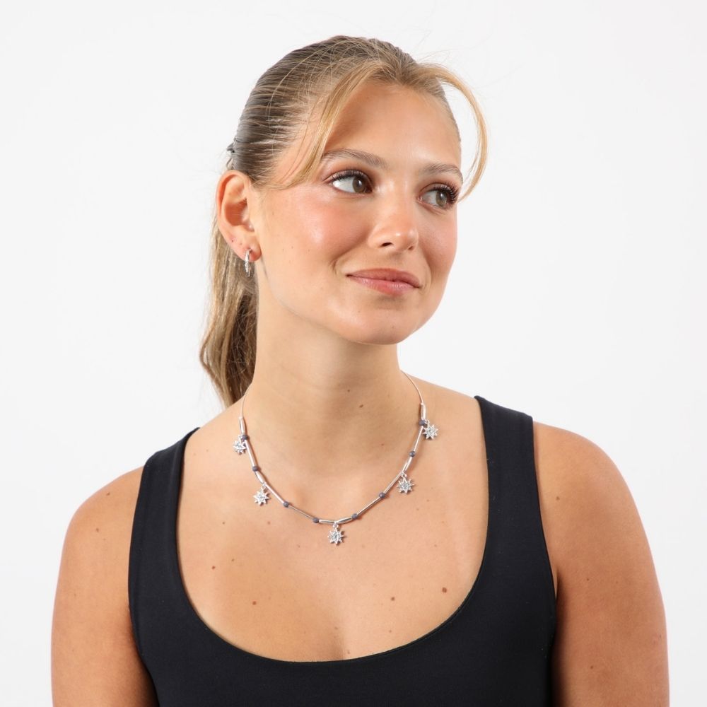 Collar Corto Antonia Plateado Humana