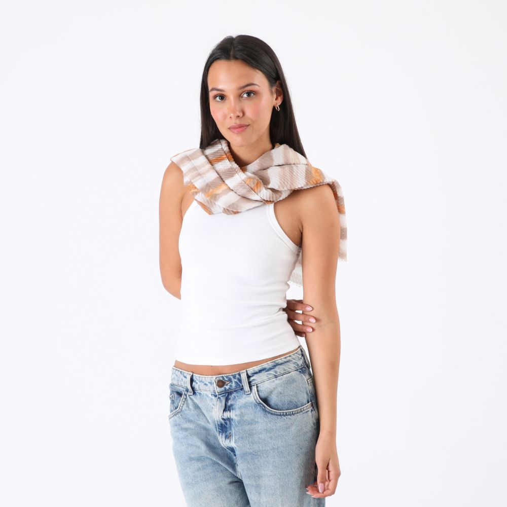 Pañuelo Liso Seixal Lineas Beige Id
