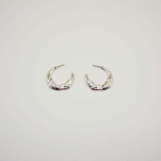 Aros Argollas Margaret Plateado Tatienne