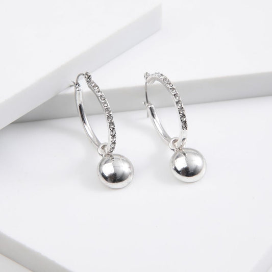 Aros Argolla Esfera Plateado Humana