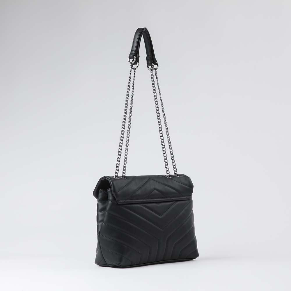 Cartera Hombro Padded Negra Humana
