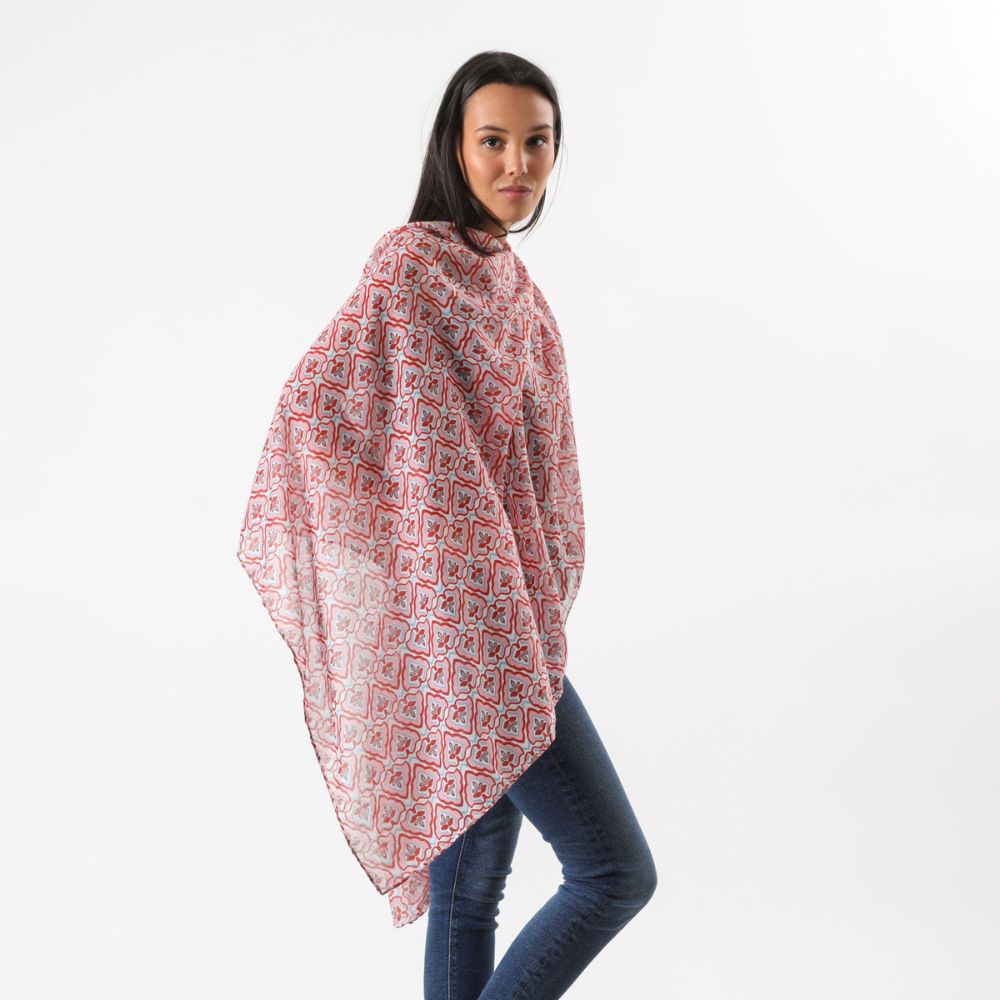 Pañuelo Estampado Jazmín Rosado i-D