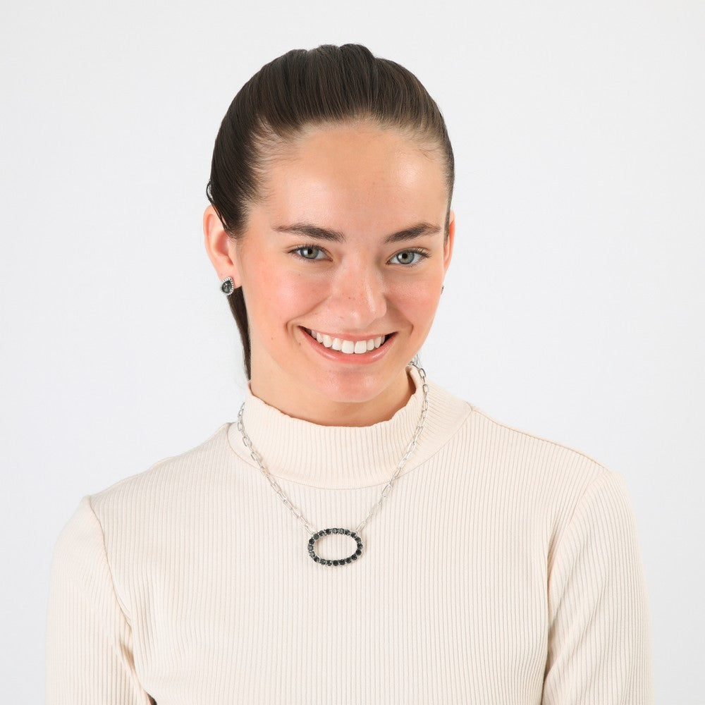 Set De Collar Sara Plateado I-D