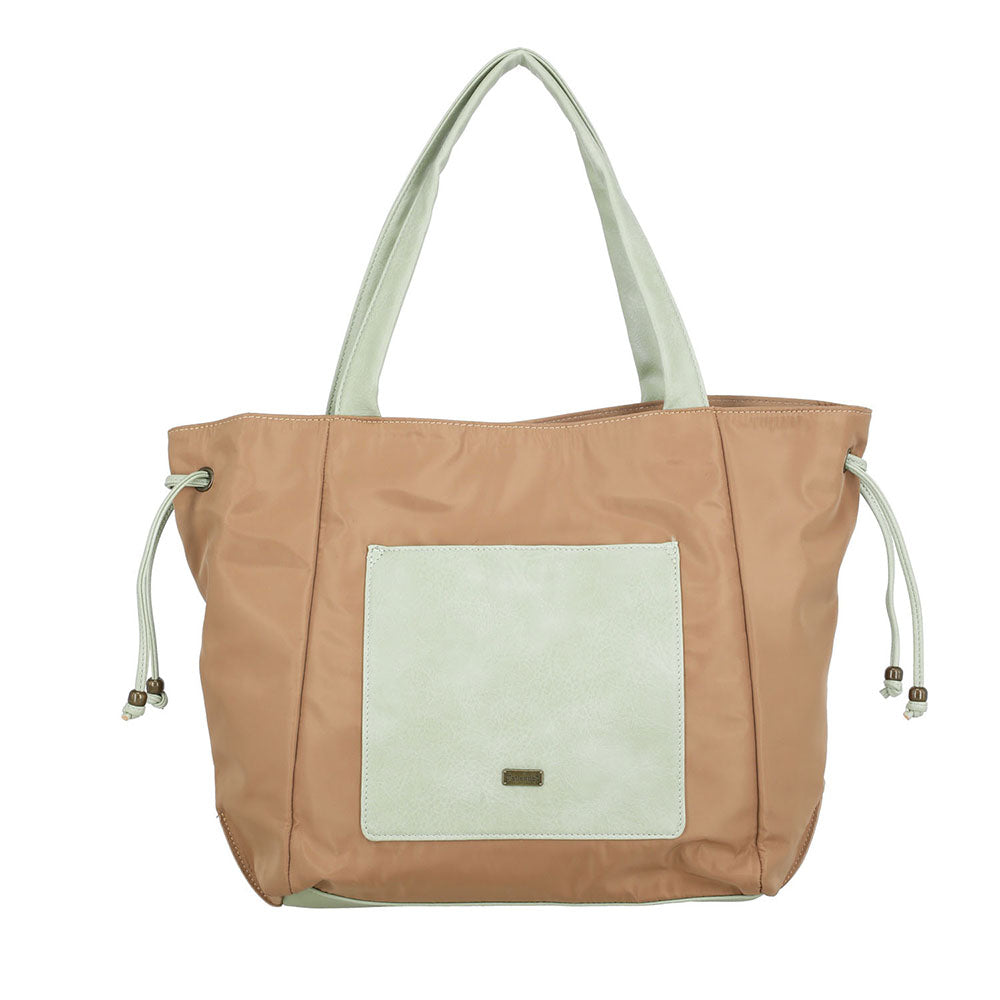 Cartera de hombro Café EcoNylon Tatienne