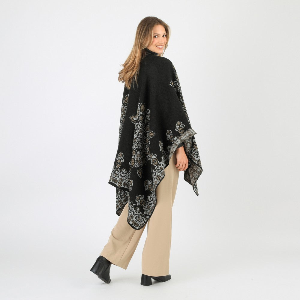 Poncho Rolf Black Tatienne