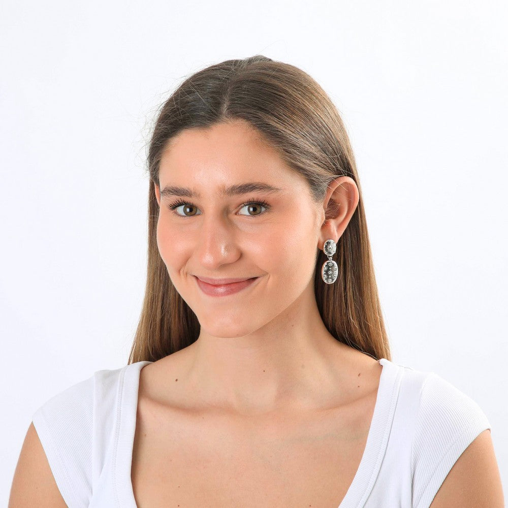 Aros Medianos Samia Plateado I-D