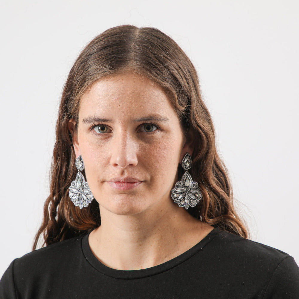 Aros Largo Lucena Plateado Humana