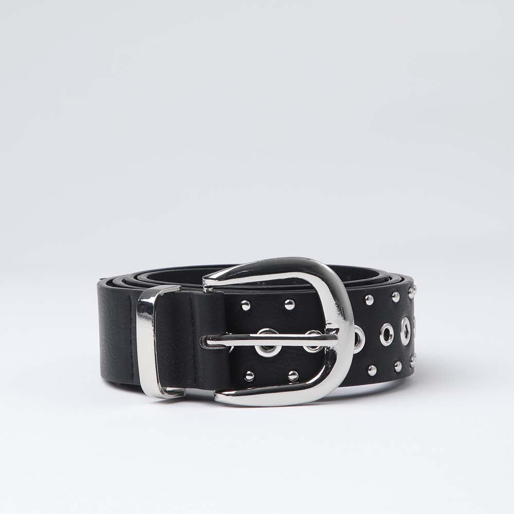 Cinturón Black Eyelet Negro Humana