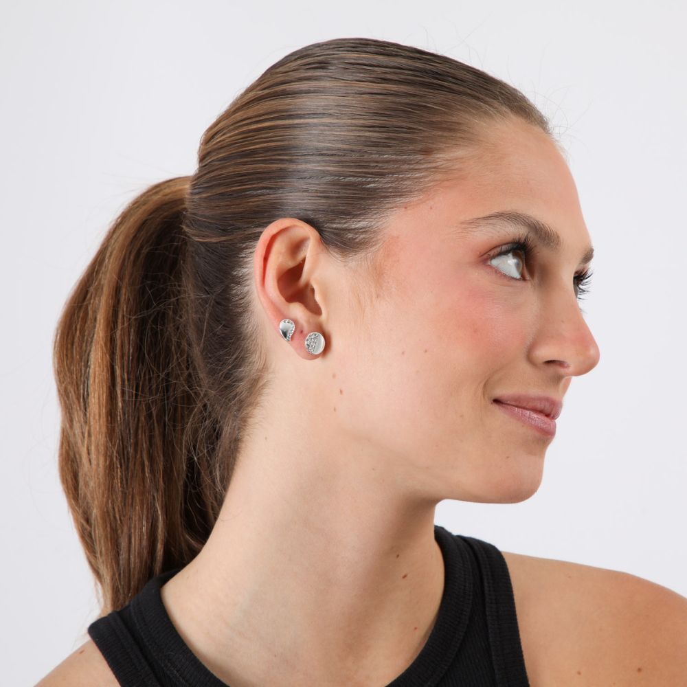 Set de 3 aros Luciana Plateado ID