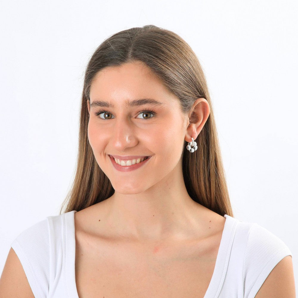 Aros Argollas Tosca Plateado I-D
