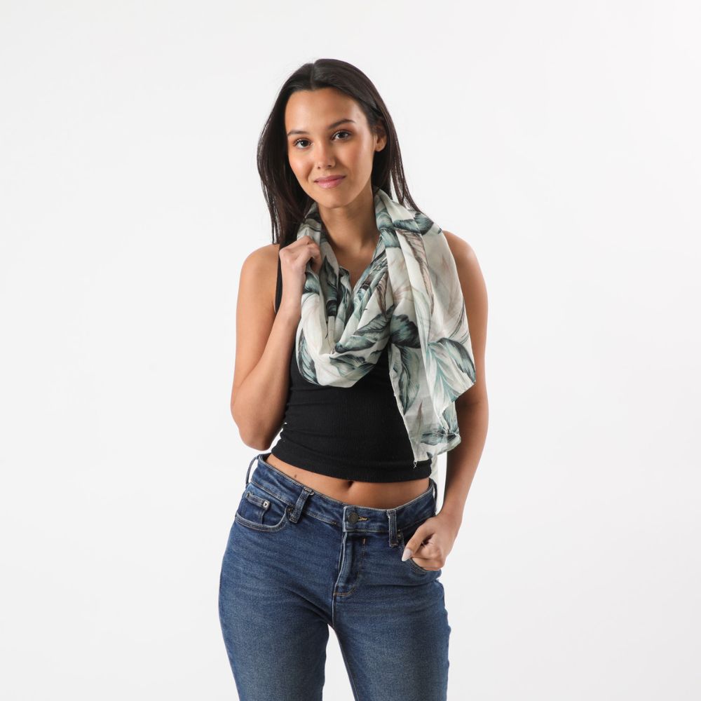 Pañuelo Estampado Gladiolo Verde i-D