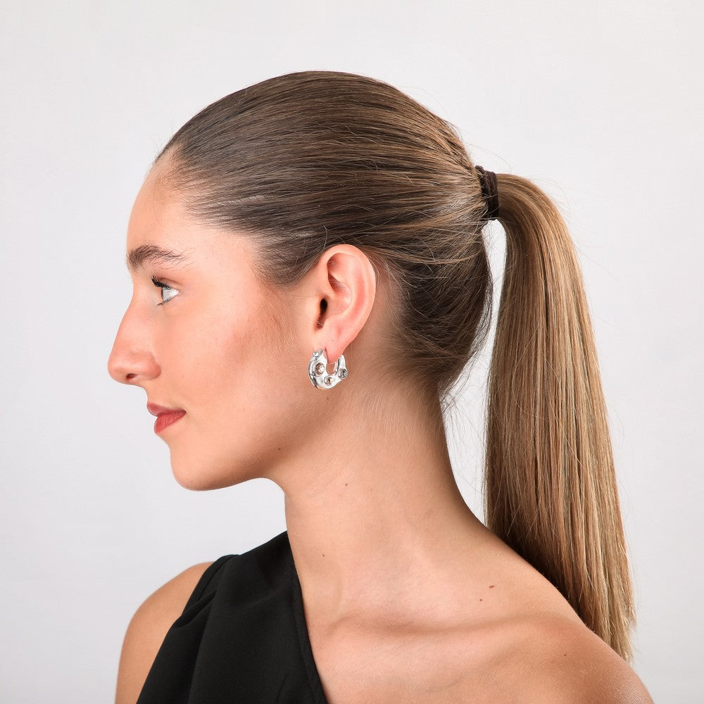 Aros Argollas Senn Plateado Humana