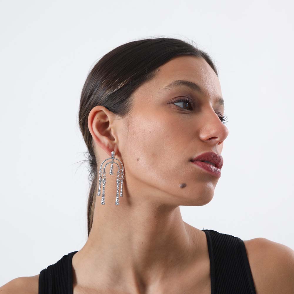 Aros Largo Lennon Plateado i-D