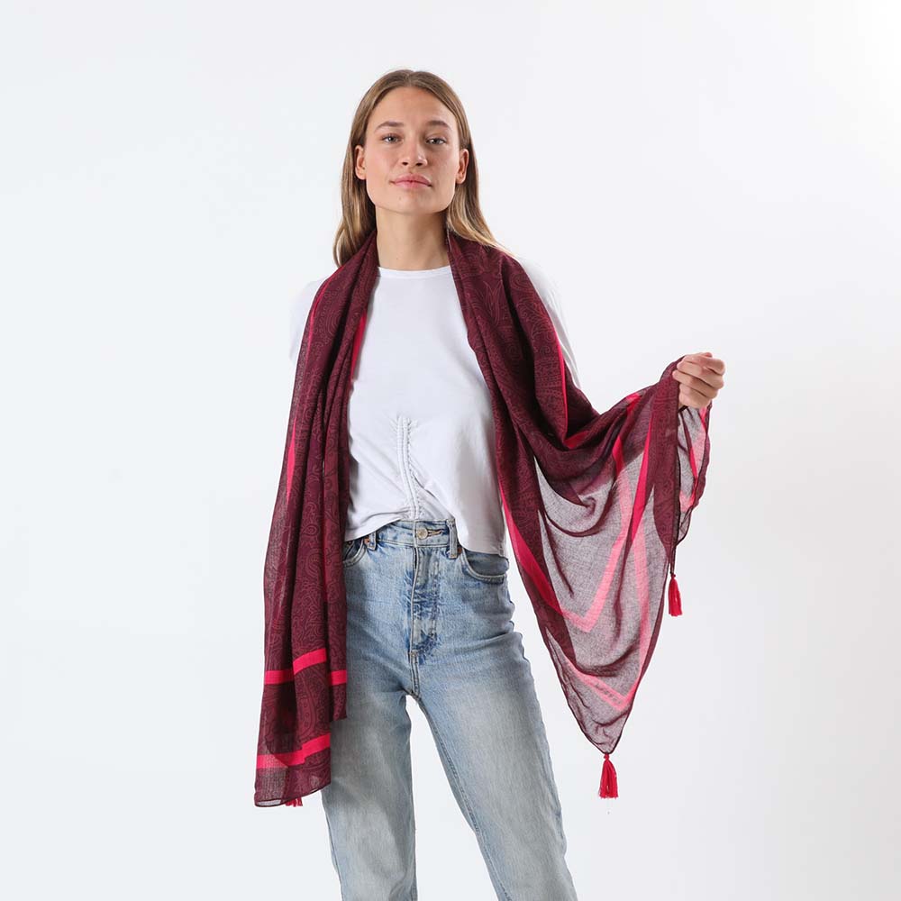 Pañuelo Estampado Andalucía Rojo Humana