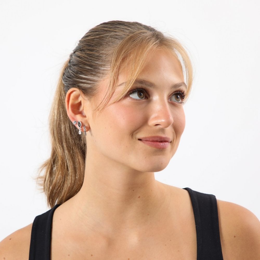 Aros Set Madagascar Plateado Tatienne