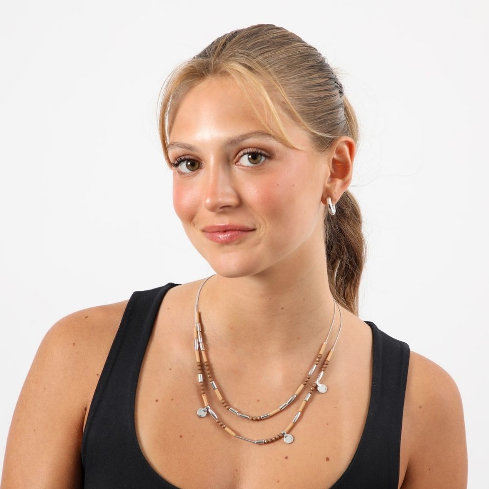 Collar Corto Jessica Plateado Studio Humana