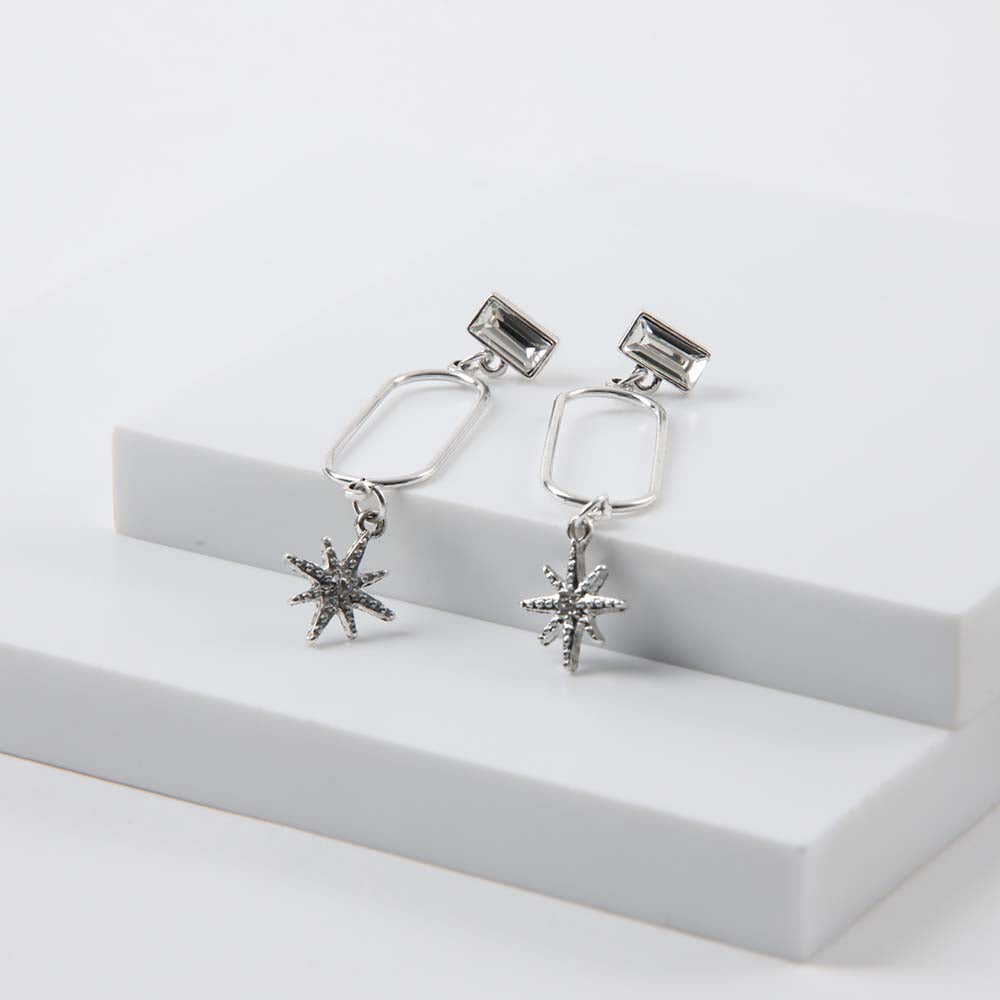 Aros Largo May Plateado i-D