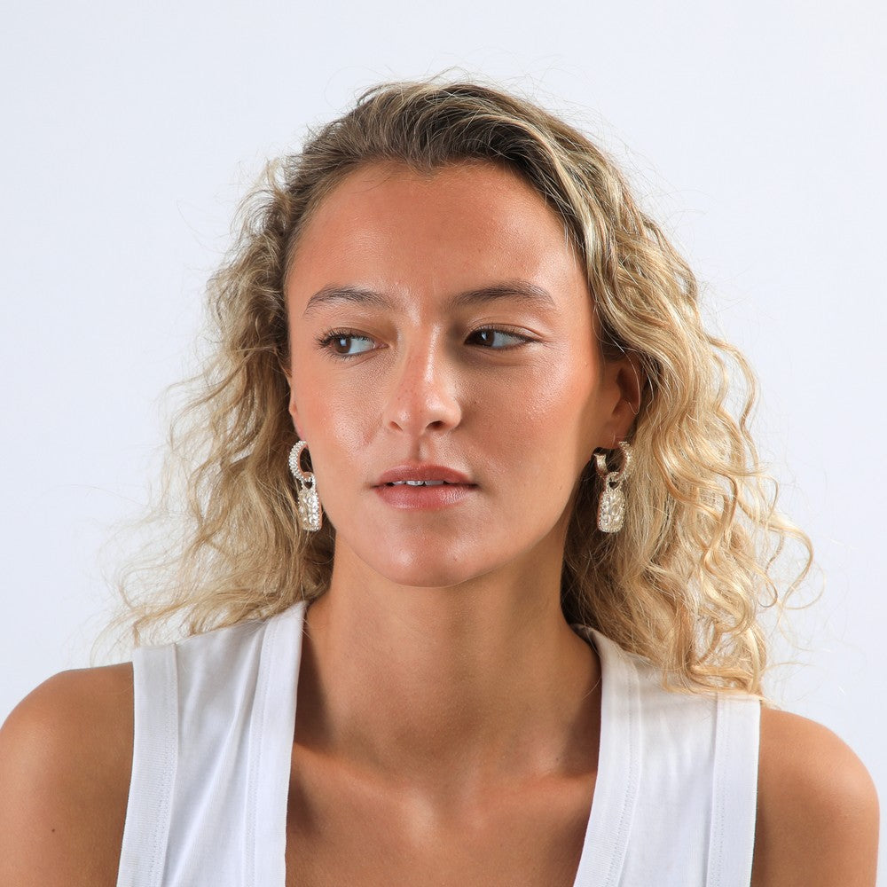 Aros Argollas Carla Plateado Tatienne