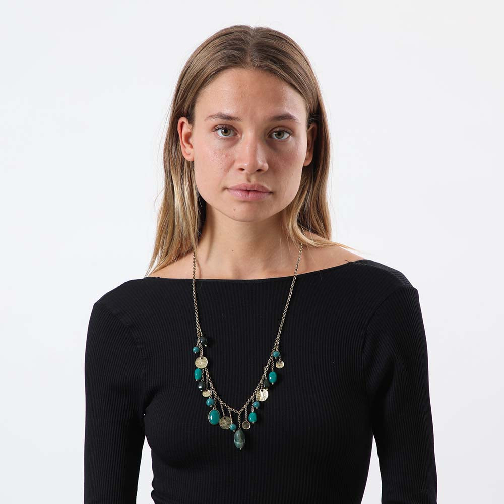 Collar Largo Amarilis Verde Tatienne