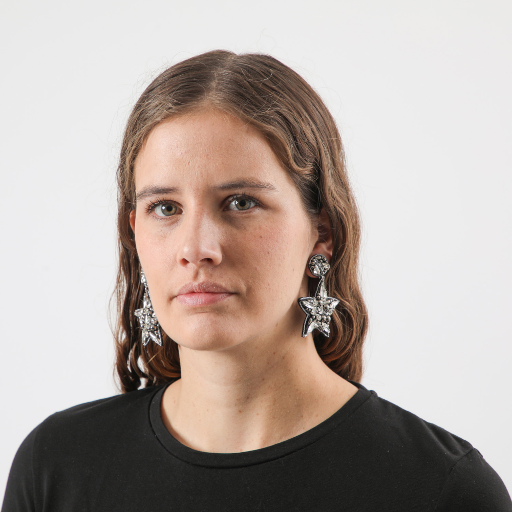 Aros Largo Estrella Negro Humana