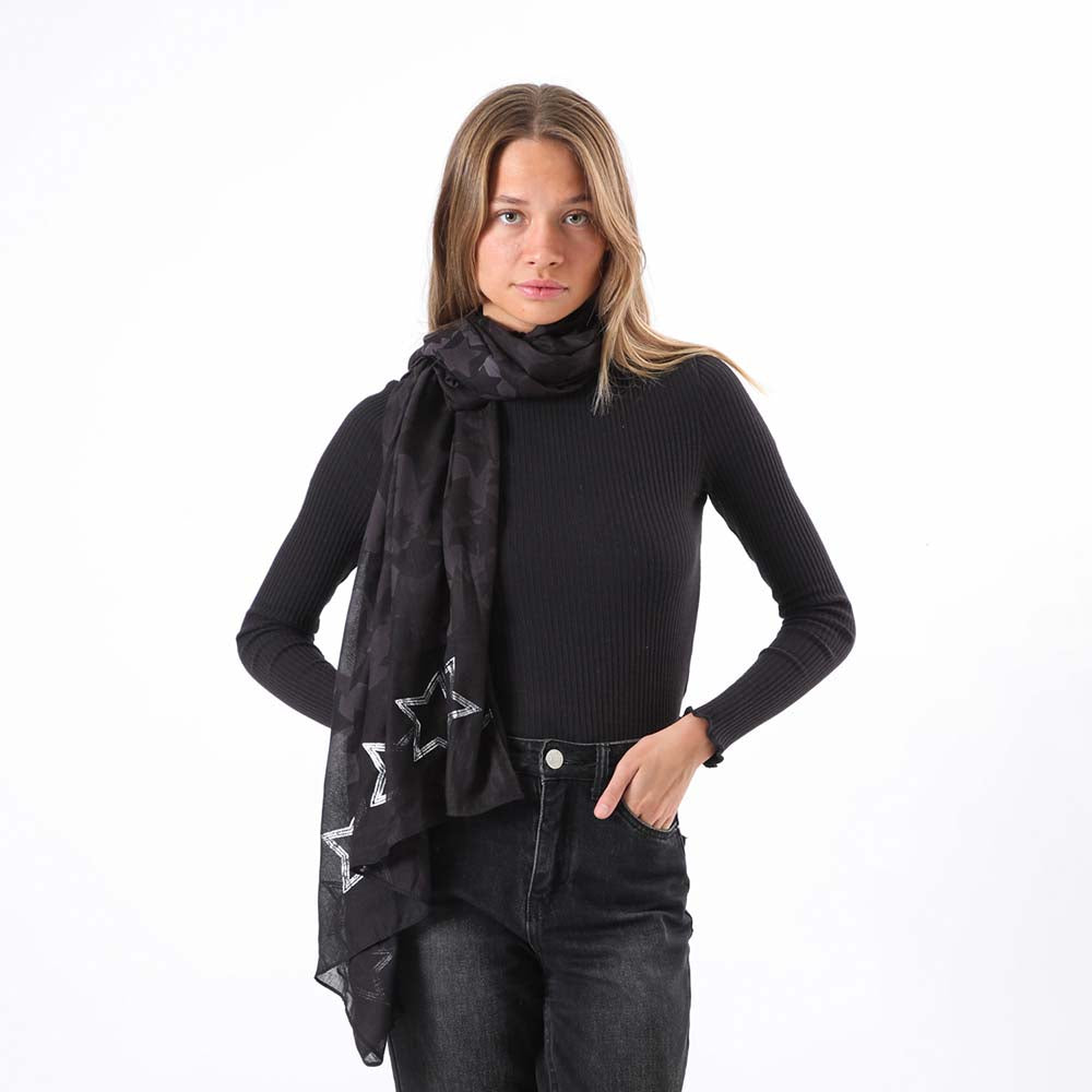 Pañuelo Estampado Noise Negro i-D