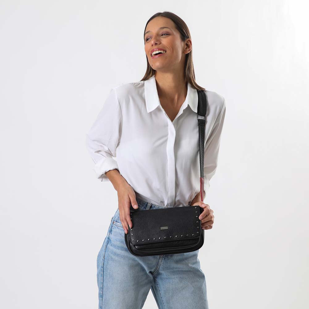 Cartera Cruzada Ash Negra Tatienne