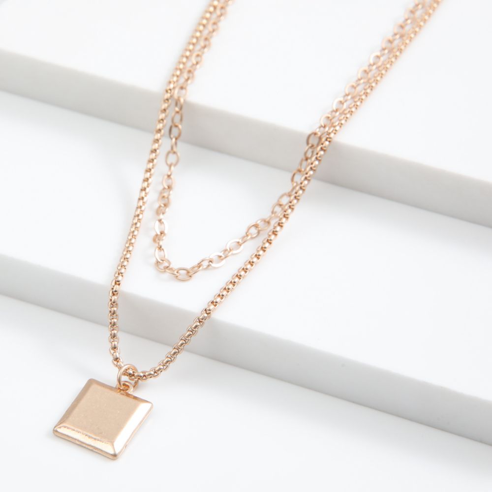 Collar Doble Cadenas Dorado Tatienne