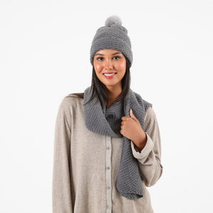 Set Bufanda + Gorro  Mercury Gris I-D