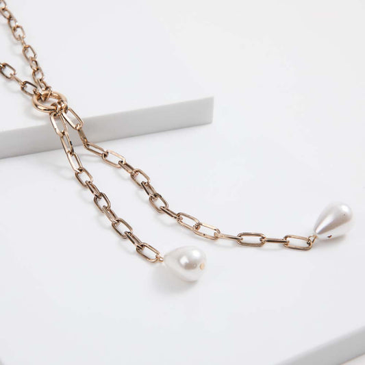 Collar Largo Dorado Ruecas Tatienne