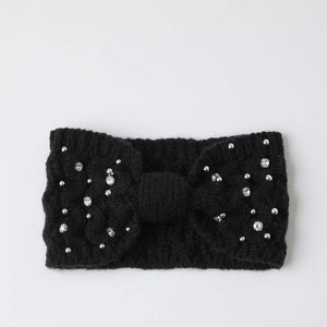 Cintillo Tejido Rhinestones Negro i-D