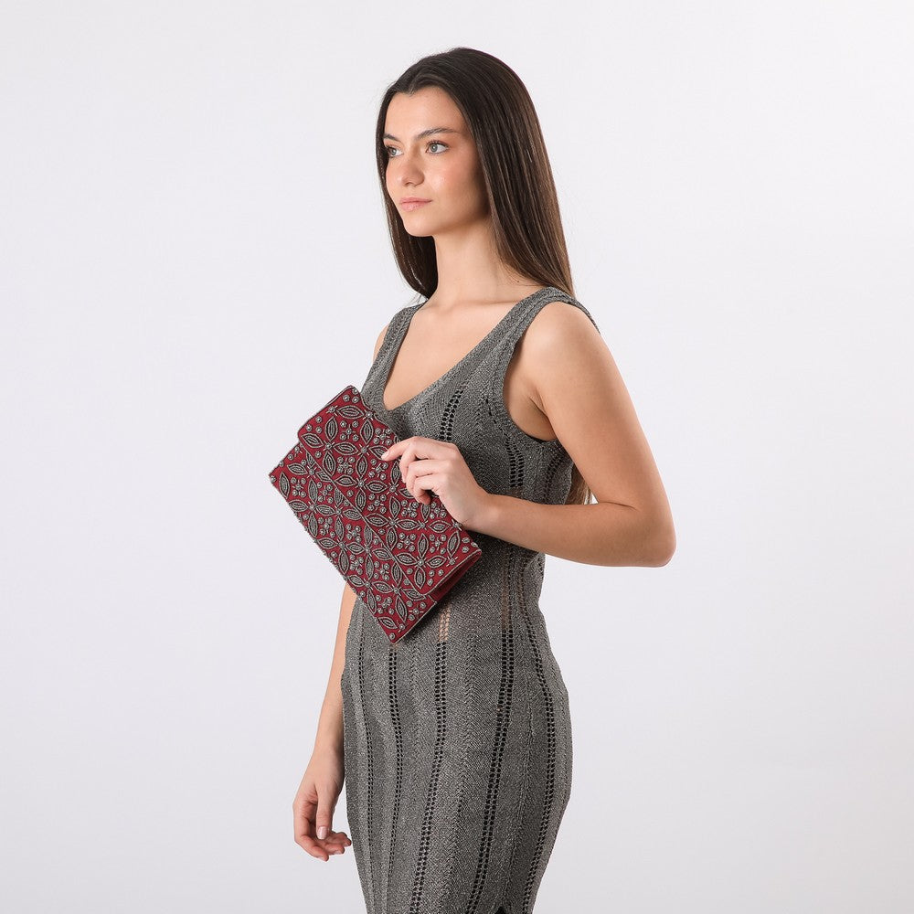 Cartera Clutch Elliot Green Burdeo Humana