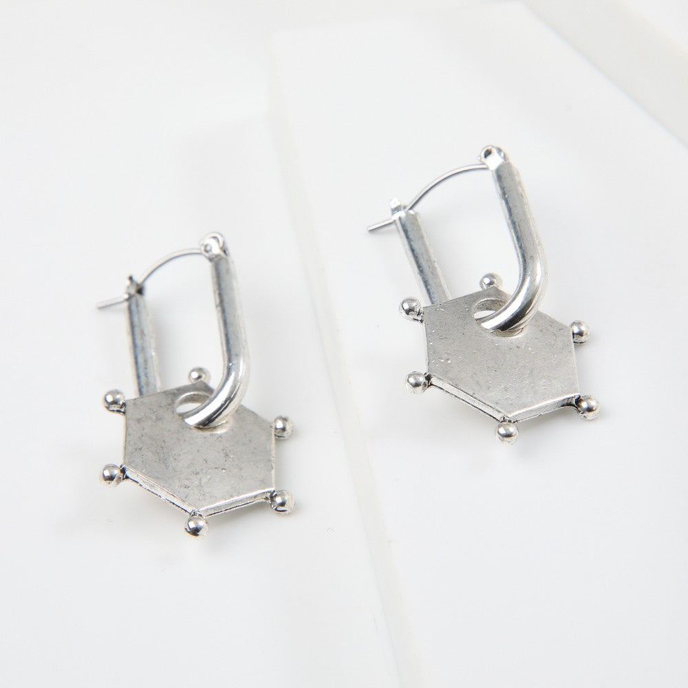 Aros Argollas Delia Plateado Humana