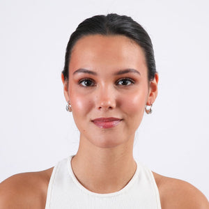 Aros Argolla Medios Plateado Humana