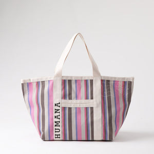 Cartera Tote Dena Tejido Vertical Rosa Humana