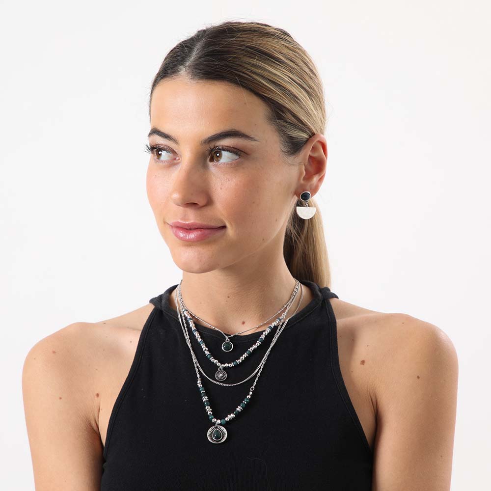 Collar Corto Huesca Plateado Humana