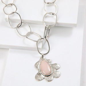 Collar Corto Cavo Plateado Humana