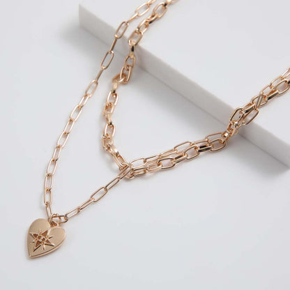 Collar Largo Vacation dorado i-D