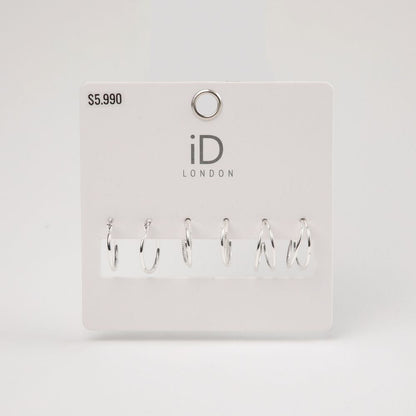 Aros Set Mila Plateado i-D