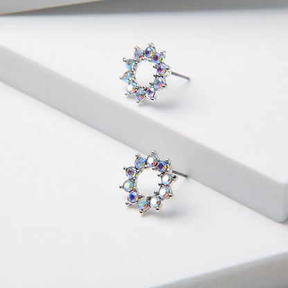 Aros Pegados Iona Plateado I-D