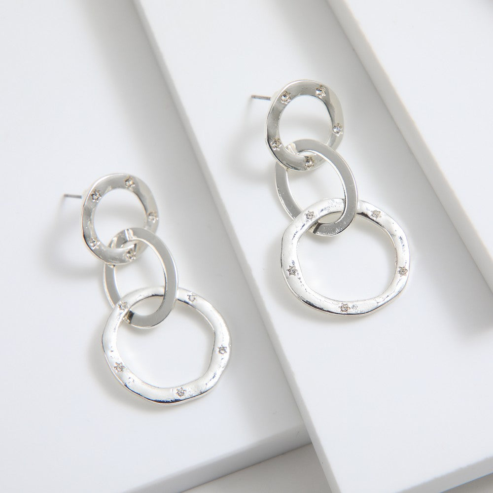 Aros Largos Amira Plateado Tatienne