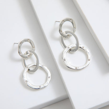 Aros Largos Amira Plateado Tatienne