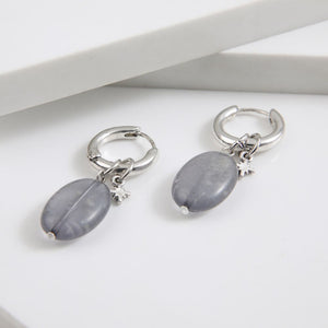 Aros Argolla Oval Plateado Humana