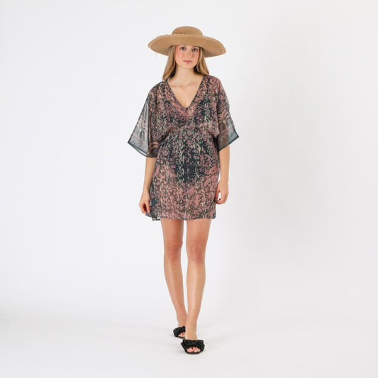 Kimono Rin Estampado animal verde Tatienne