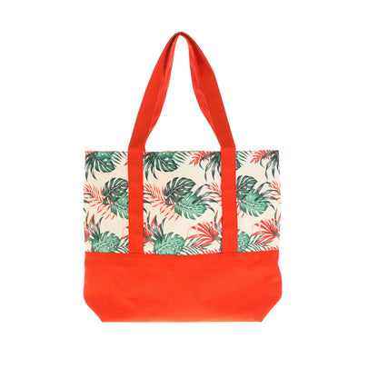 Bolso de Playa Rojo Hojas i-D