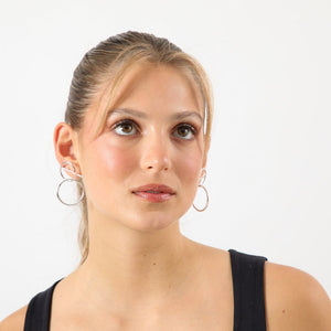 Aros Mediano Metal Power 24 Plateado i-D