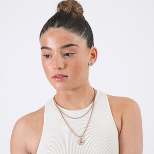 Set de aros y collar Prata Dorado ID