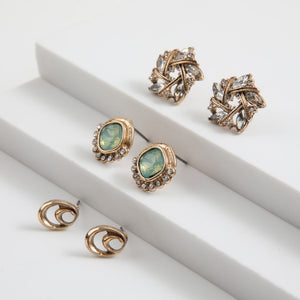 Set de 3 aros Nona Plateado ID