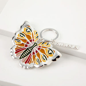 Llavero Butter Mariposa Plateado Humana