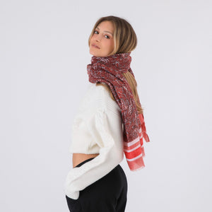 Pañuelo Estampado Pals Burdeo I-D