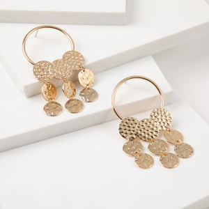 Aros Largo Punchy Paisley 10 Dorado i-D